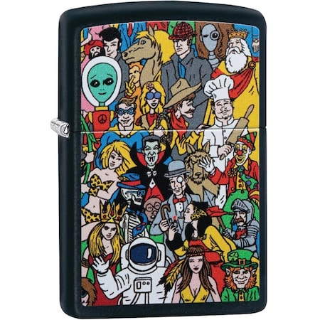 Zippo 2024 Zippo Custom WhereS Windy Black Matt ZIP-218CI411225